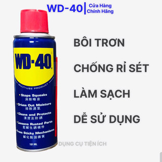 Chai xịt tẩy rỉ sét wd 40 dầu chống rỉ bôi trơn, vệ sinh làm sạch đa năng, bảo dưỡng - 191ml