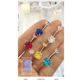 Khuyên rốn bạc đeo nhanh lành vết xỏ