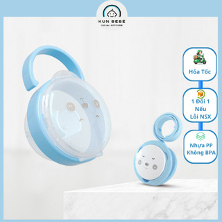 Hộp đựng ti giả, dây đeo ti giả [ TẶNG KÈM CỌ NÚM ] cho bé trong suốt, có móc treo