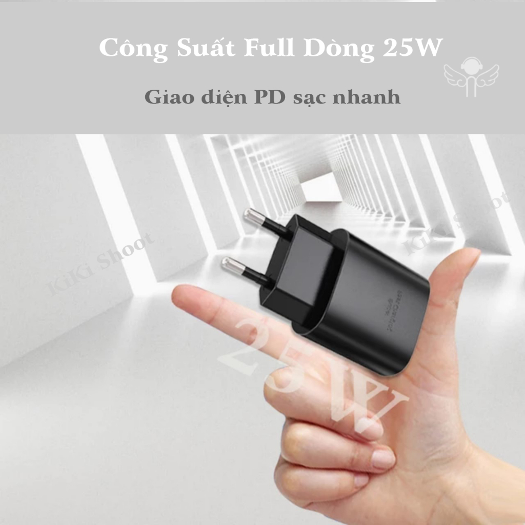 Bộ Củ Cáp Sạc Siêu Nhanh 25W TypeC Cho Điện Thoại, Sạc Dự Phòng, Các Thiết Bị Gia Dụng