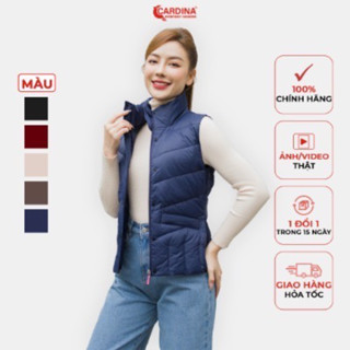 Áo Phao Lông Vũ Nữ CARDINA Cao Cấp  Kiểu Dáng Gile Siêu Nhẹ Siêu Ấm 3PF02