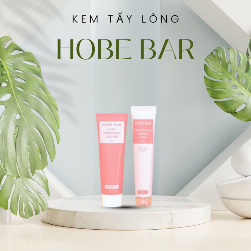 Kem tẩy lông tay chân nách HOBEBAR 50g và Gel dưỡng lô hội 30g dịu nhẹ da không gây kích ứng giúp bạ