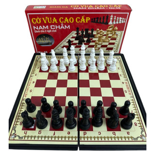 Bộ đồ chơi cờ Vua Quốc Tế bàn cờ Nam Châm kiêm hộp đựng Cao Cấp phát triển tư duy cho bé ANOBI
