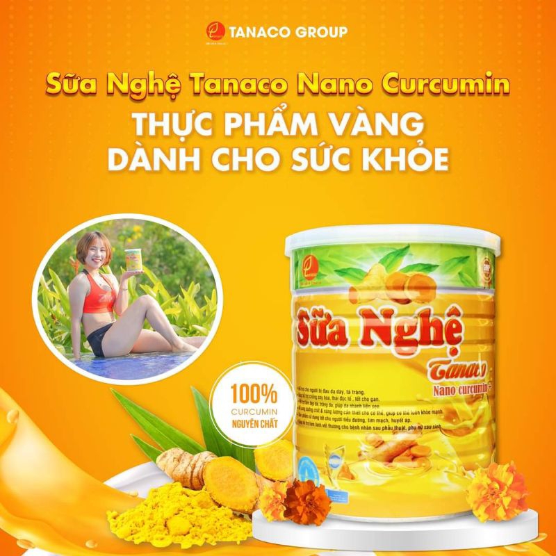 Sữa nghệ Tanaco Nano Curcumin - Lợi sữa,Phục hồi sức khỏe mẹ sau sinh,Tốt cho dạ dày,Nâng cao sức khỏe