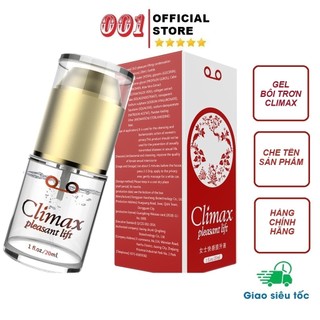Gel bôi trơn CLIMAX, tăng khoái cảm nữ, gel gốc nước an toàn dễ dàng rửa sạch - Lọ 20ml - 001STORE