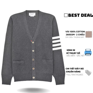 Áo cardigan Thom phối sọc tay nam nữ cao cấp Áo cardigan Thom phối sọc nam nữ mới nhất