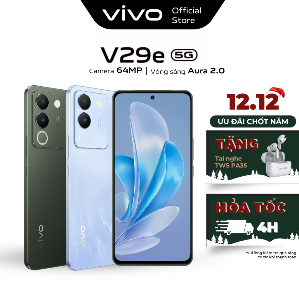 Điện thoại vivo V29e 5G (8GB/256GB) - Hàng Chính Hãng - Vòng Sáng Aura 2.0