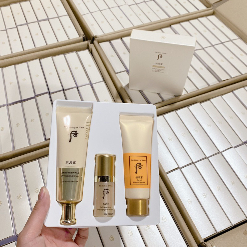 Set Kem chống nắng chống nhăn Whoo Anti - Wrinkle UV Protective Cream SPF50+/PA++++