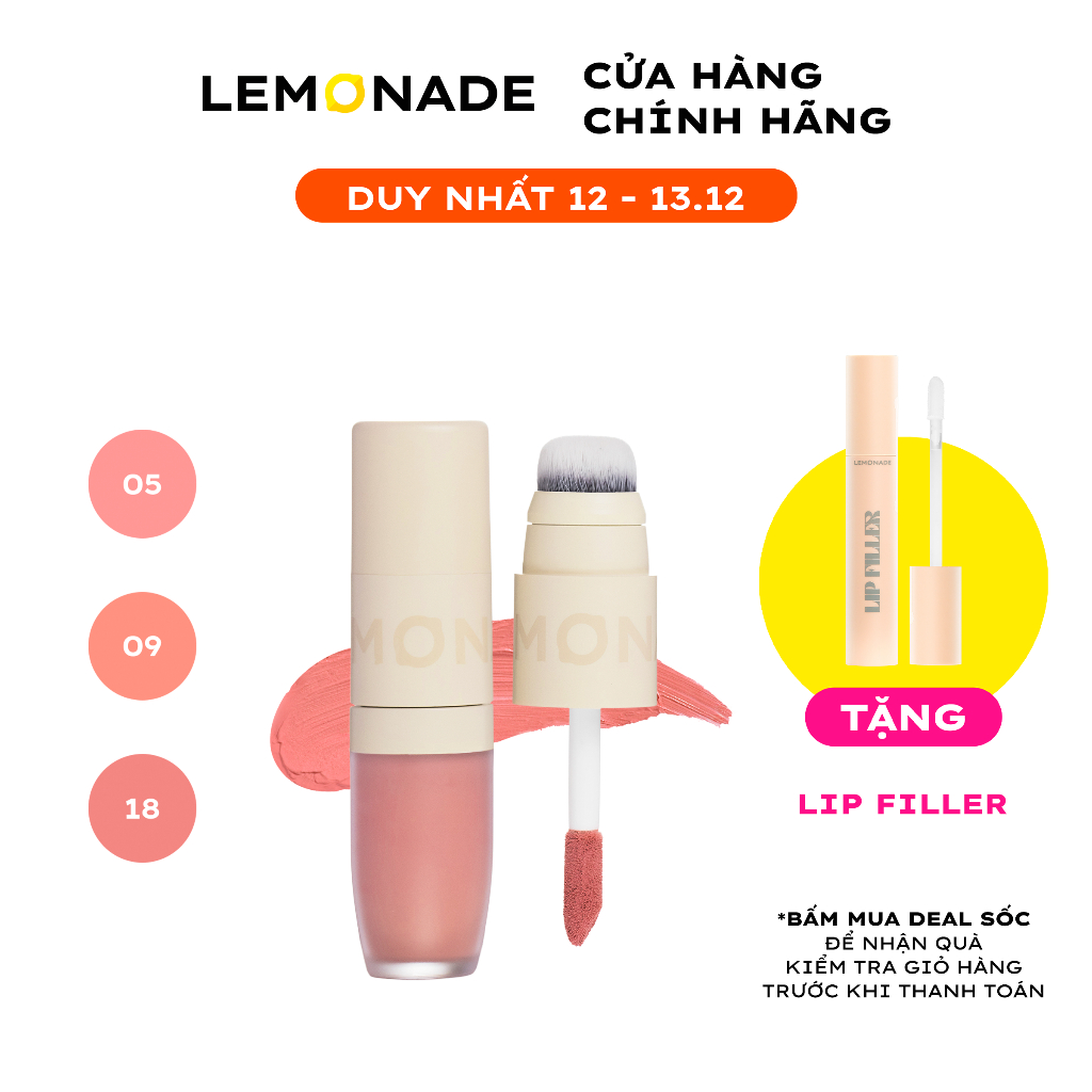 Má kem mịn lì thuần chay Lemonade Perfect Couple Blush 5 Years 8.5g