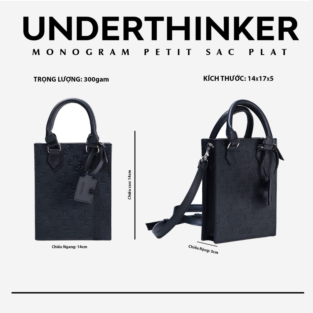 Túi Da Nam Nữ Monogram Petit Sac Plat Dập Chìm Cao Cấp Chính Hãng UnderThinker