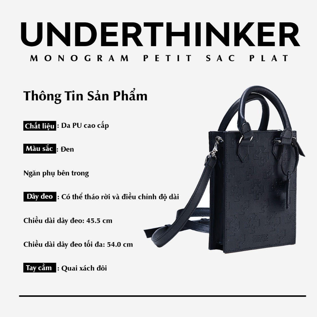 Túi Da Nam Nữ Monogram Petit Sac Plat Dập Chìm Cao Cấp Chính Hãng UnderThinker