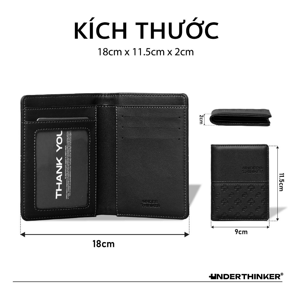 Ví Da Nam Monogram Riona Dập Chìm Cao Cấp Chính Hãng Under Thinker