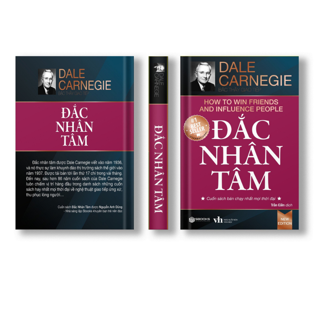Sách - Combo 3 cuốn Đắc Nhân Tâm + Quẳng Gánh Lo Đi Và Vui Sống +_ Đánh Bại Nỗi LO - SBOOKS