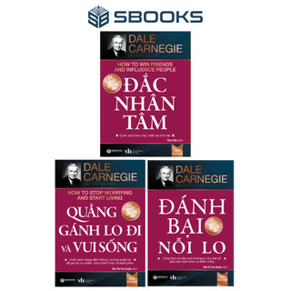 Sách - Combo 3 cuốn Đắc Nhân Tâm + Quẳng Gánh Lo Đi Và Vui Sống +_ Đánh Bại Nỗi LO - SBOOKS