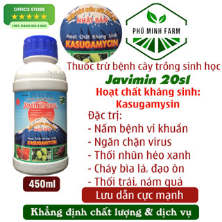 Thuốc trừ bệnh cây trồng sinh học Javimin 450ml đặc hiệu trừ bệnh thối nhũn héo xanh thối trái cháy lá đốm lá 