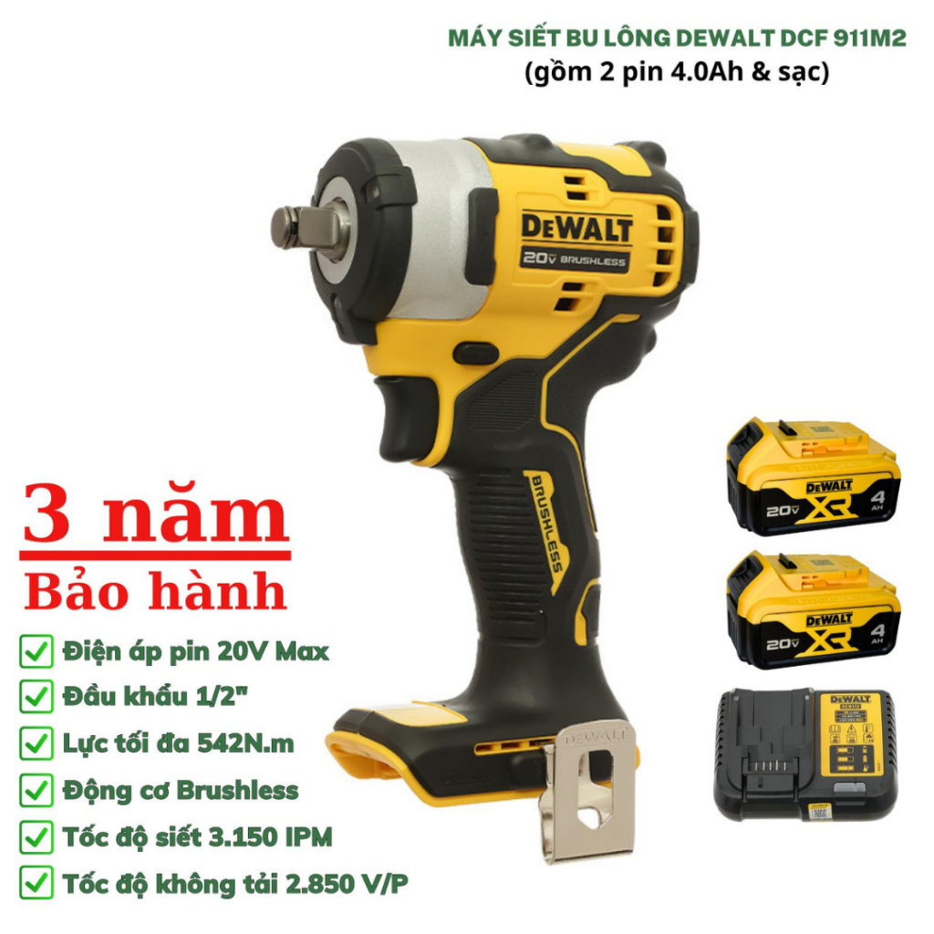 Máy siết bu lông Dewalt DCF911N