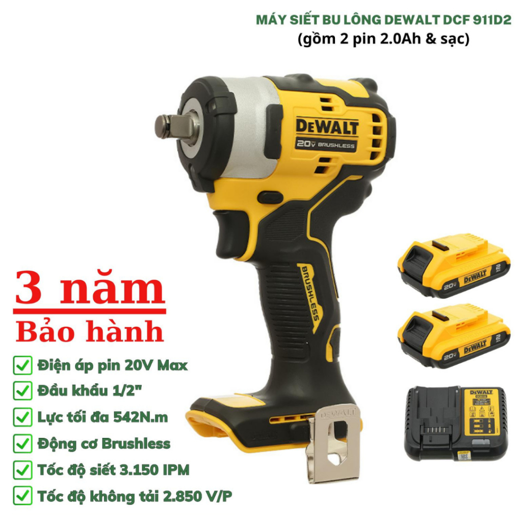 Máy siết bu lông Dewalt DCF911N