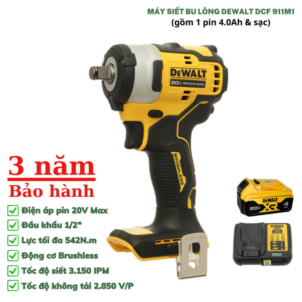 Máy siết bu lông Dewalt DCF911N