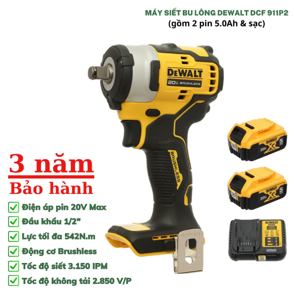 Máy siết bu lông Dewalt DCF911N