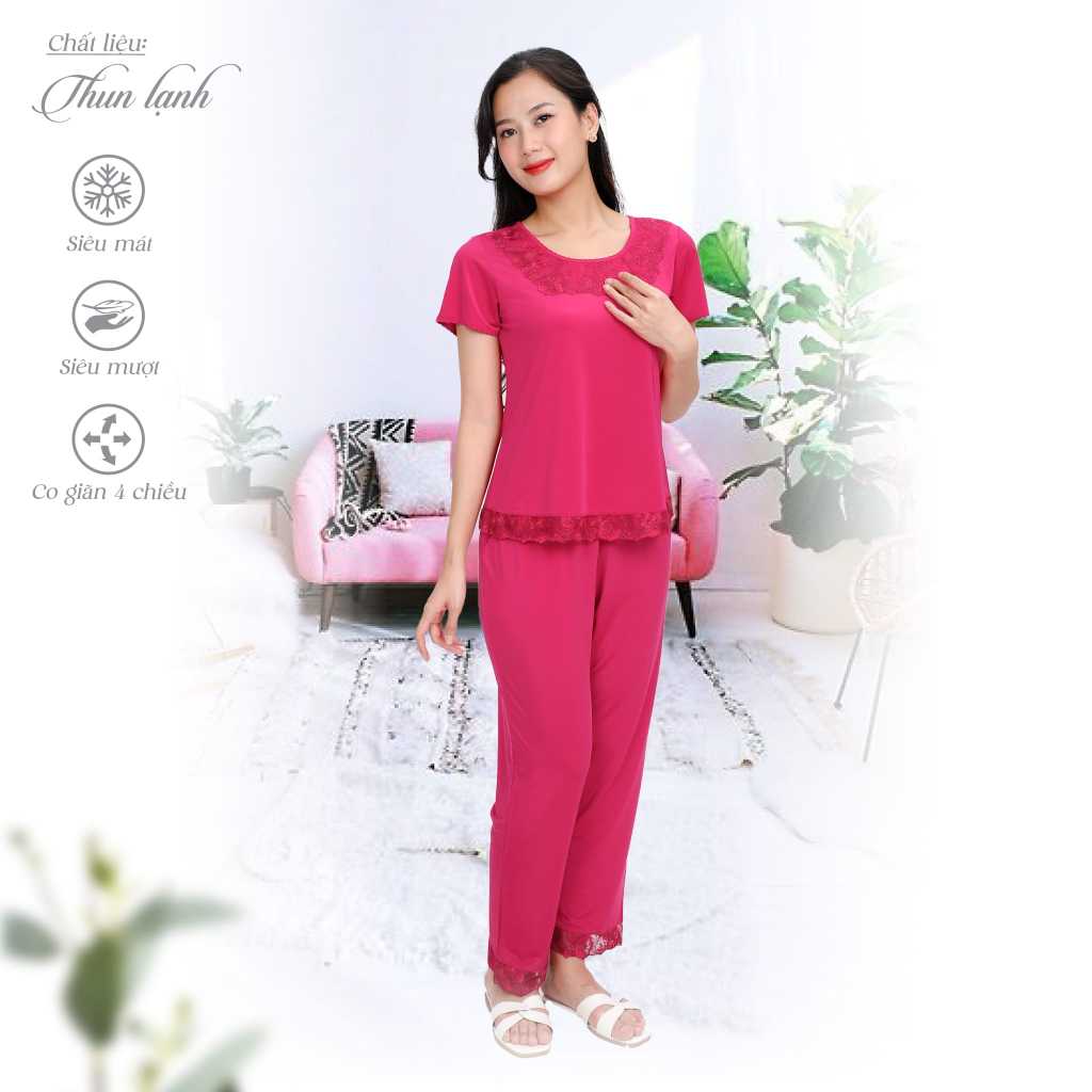 Bộ dài 013p 3335 tay ngắn cao cấp thun lạnh