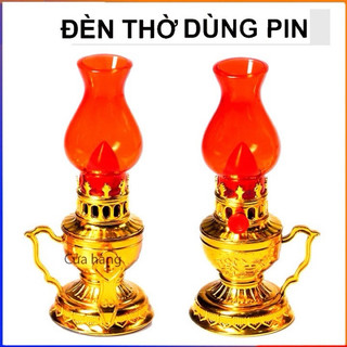 Đèn Thờ Cúng, Đèn Thờ trang trí bàn thờ ngày Tết, Đèn cầy dùng pin