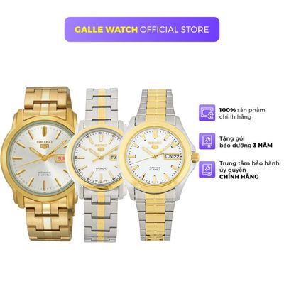 Đồng hồ cơ nam Seiko SNKK phong cách sang trọng, lịch lãm, dây thép không gỉ, chống nước 3ATM chính hãng