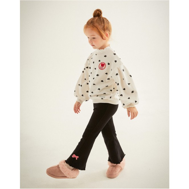 Áo lót lông họa tiết tim cổ 3 phân bé gái Jelis. HA3642