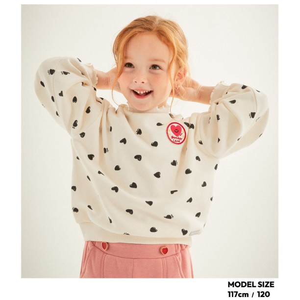 Áo lót lông họa tiết tim cổ 3 phân bé gái Jelis. HA3642