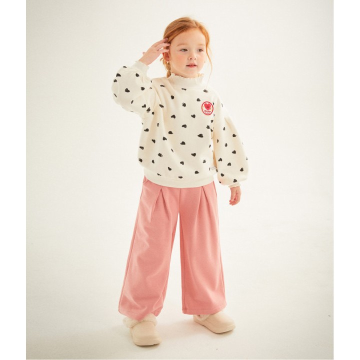 Áo lót lông họa tiết tim cổ 3 phân bé gái Jelis. HA3642