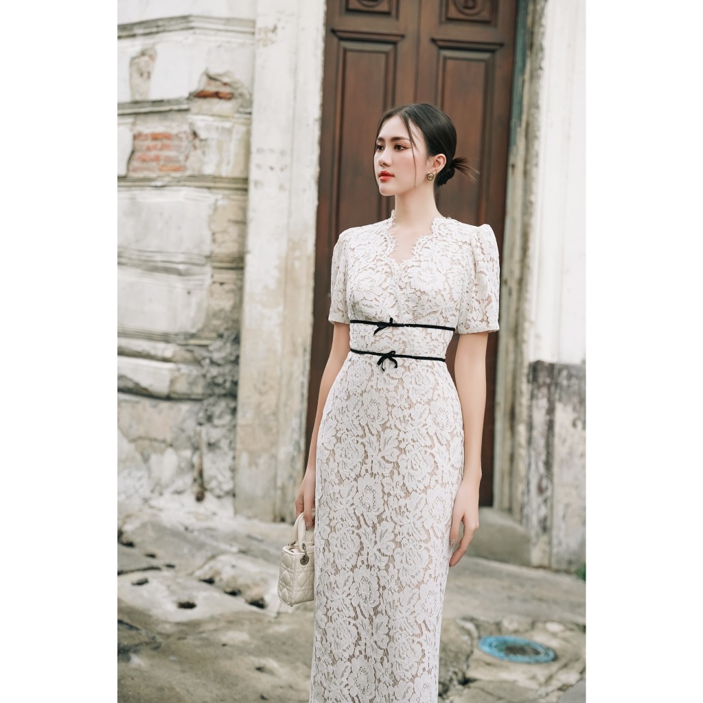 Đầm ren trắng Rosie Dress HUONG BOUTIQUE HBV1267