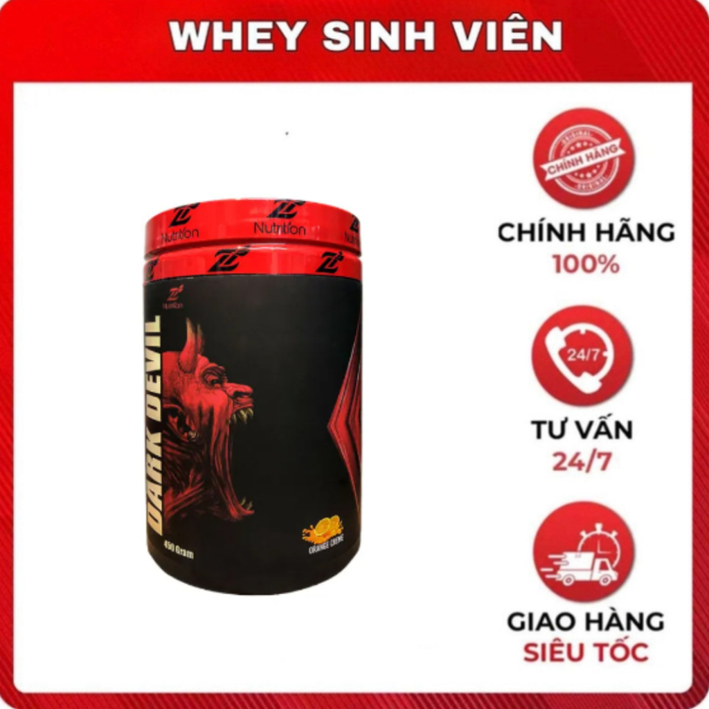 ZNutrition - Preworkout Dark Devil 30sv - Tăng sức mạnh CHÍNH HÃNG 100% WHEY SINH VIÊN