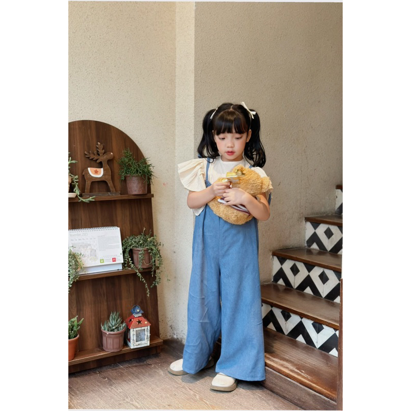 Set yếm kèm áo bé gái Mick and Milk, đồ bé gái 1,2,3,4,5,6 tuổi chất nhung tăm và cotton