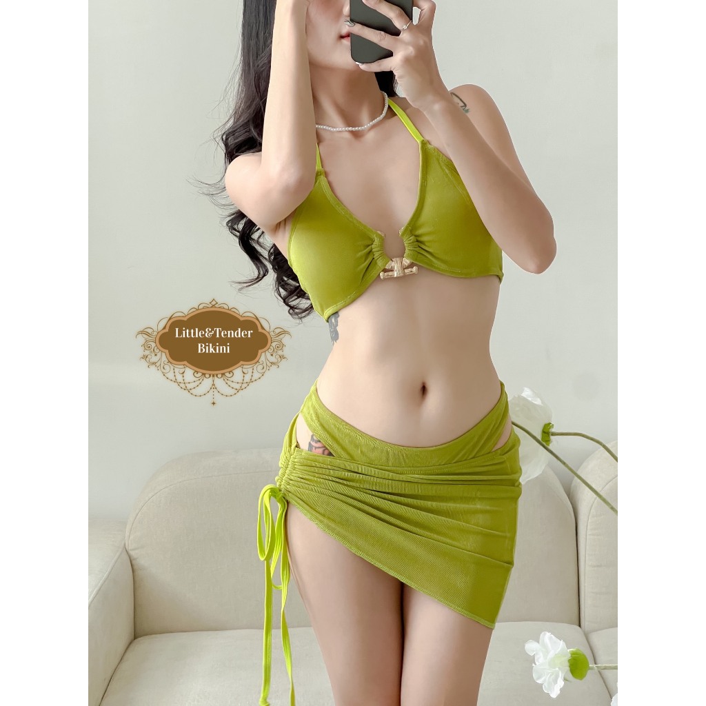 Set 3 món xanh bơ khoen ngực