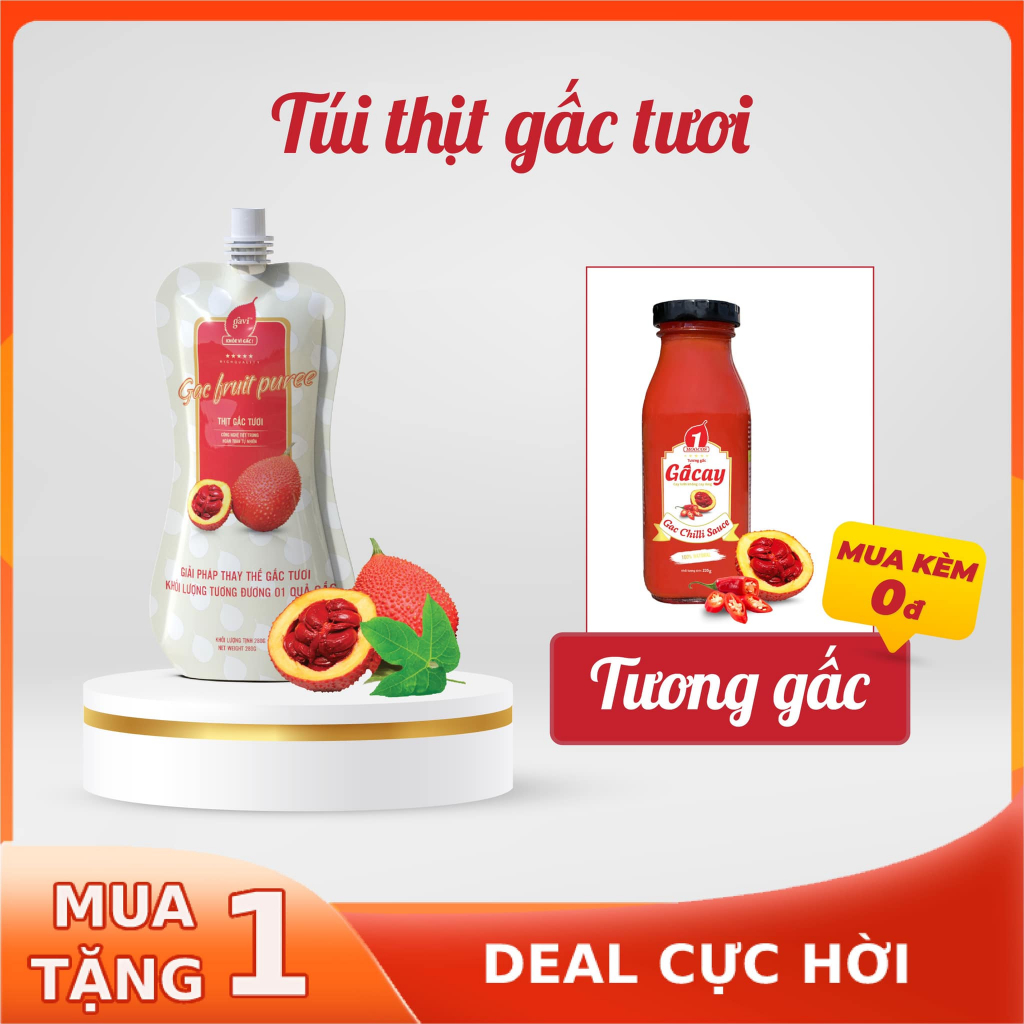 Thịt Gấc tươi GAVI, Gấc Nấu Xôi, chế biến món ăn, sản phẩm từ màng gấc tươi.