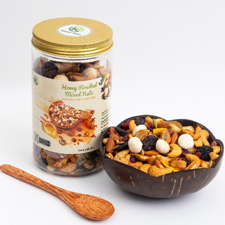 Granola Siêu Hạt 0 % yến mạch hộp 500 Gram Ăn kiêng cho body đẹp