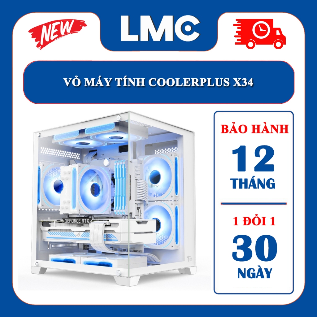 Vỏ máy tính Bể cá CoolerPlus X34 - Kính cường lực