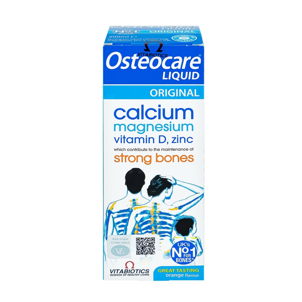 Canxi Nước Osteocare Liquid Original Vitabiotics - Bổ Sung Canxi Dạng Nước, Giúp Xương Chắc Khỏe