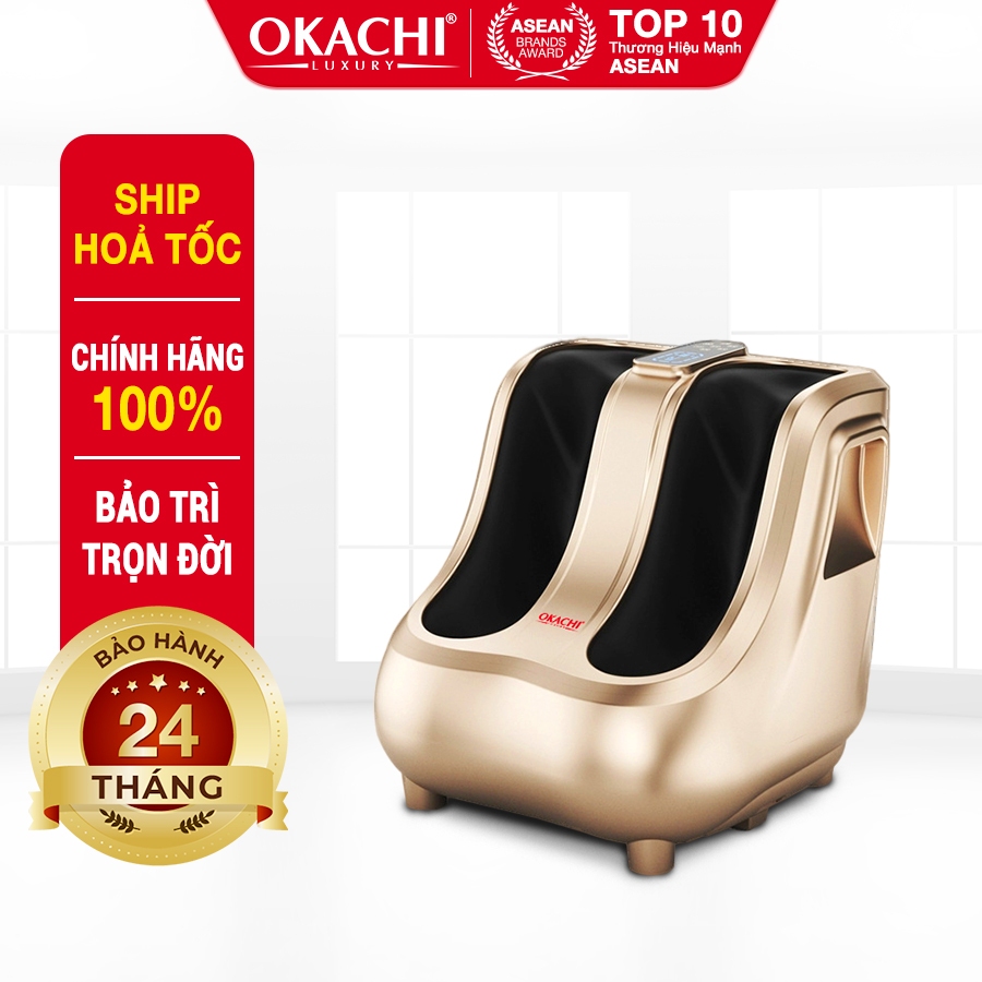 Máy Massage Chân Bàn Chân Bắp Chân Okachi JP-830 Con Lăn 4D Nhựa ABS Cao Cấp
