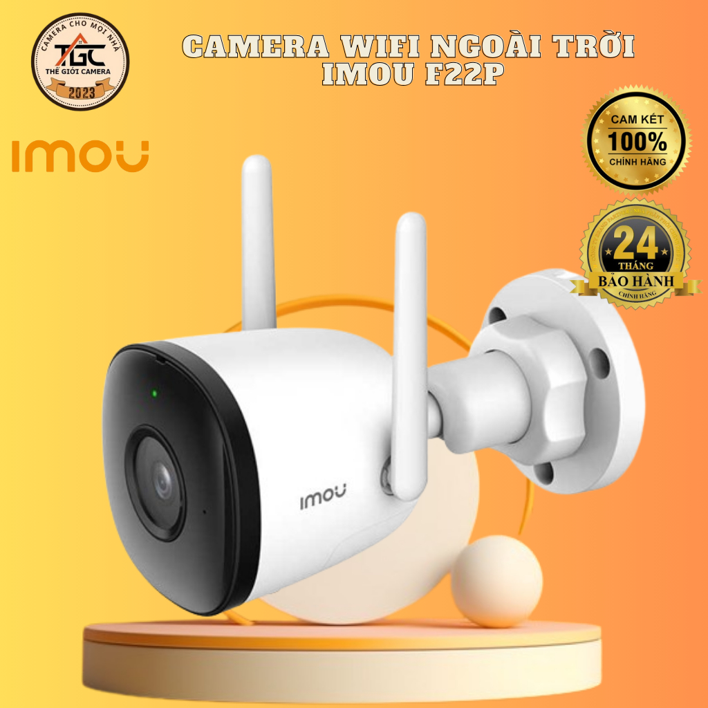 Camera ip wifi ngoài trời imou f22p,f22fp 2.0M, f42p f42fp 4.0M (2K QHD) - Có màu ban đêm