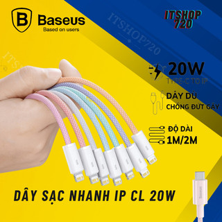 [Mã ELMS10 giảm 6% đơn 50K] Cáp Sạc Nhanh, cáp đồng bộ dữ liệu Baseus PD Cổng USB C Sang L 20W Cho Ip12/13 Pro Max, ..