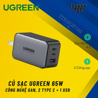  Bộ sạc nhanh Ugreen Anker Baseus GaN5 65W Quick Charger cho Smartphone  Tablet  Laptop 