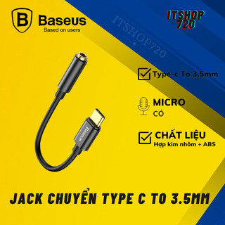 Cáp Chuyển Đổi Type-C Sang Cổng 3.5mm Baseus L54 , jack chuyển tai nghe chân TYPE-C sang chân 3.5mm
