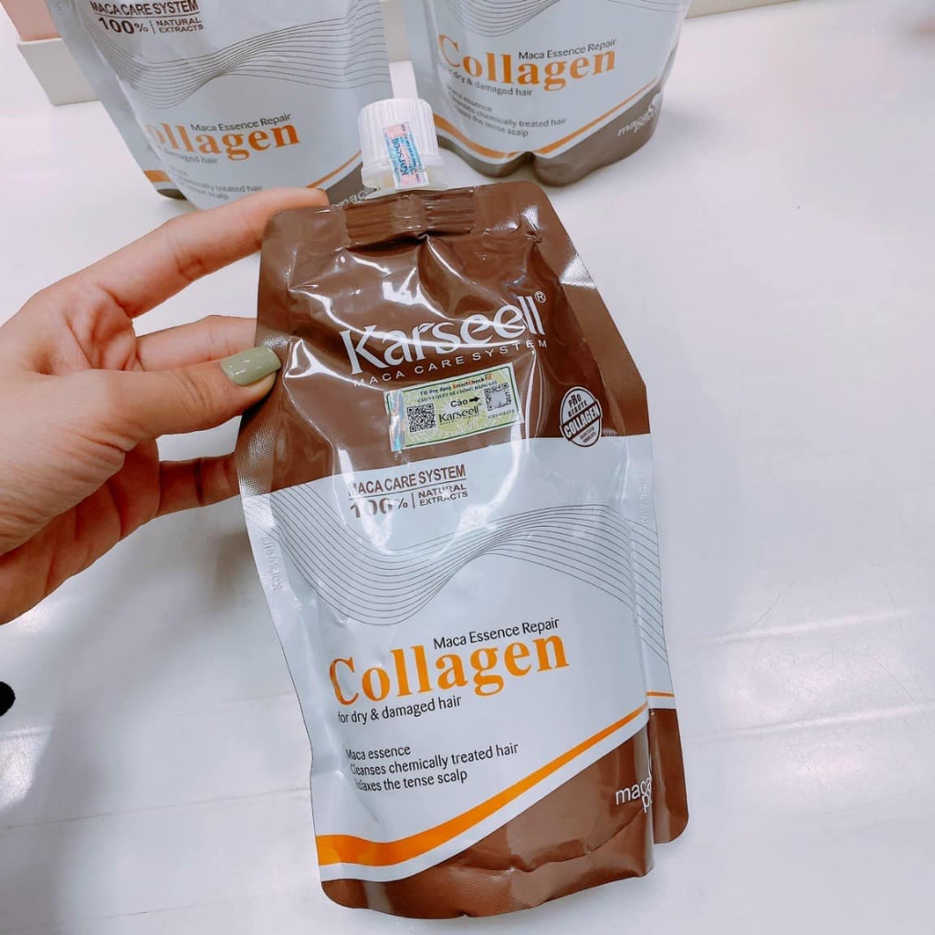 Hấp dầu phục hồi tóc Karseell Collagen siêu mềm mượt 500ML