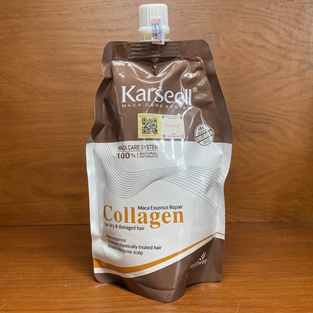Hấp dầu phục hồi tóc Karseell Collagen siêu mềm mượt 500ML
