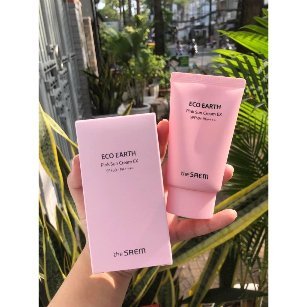 Kem chống nắng The seam Eco Earth Pink Sun Cream EX  +++
