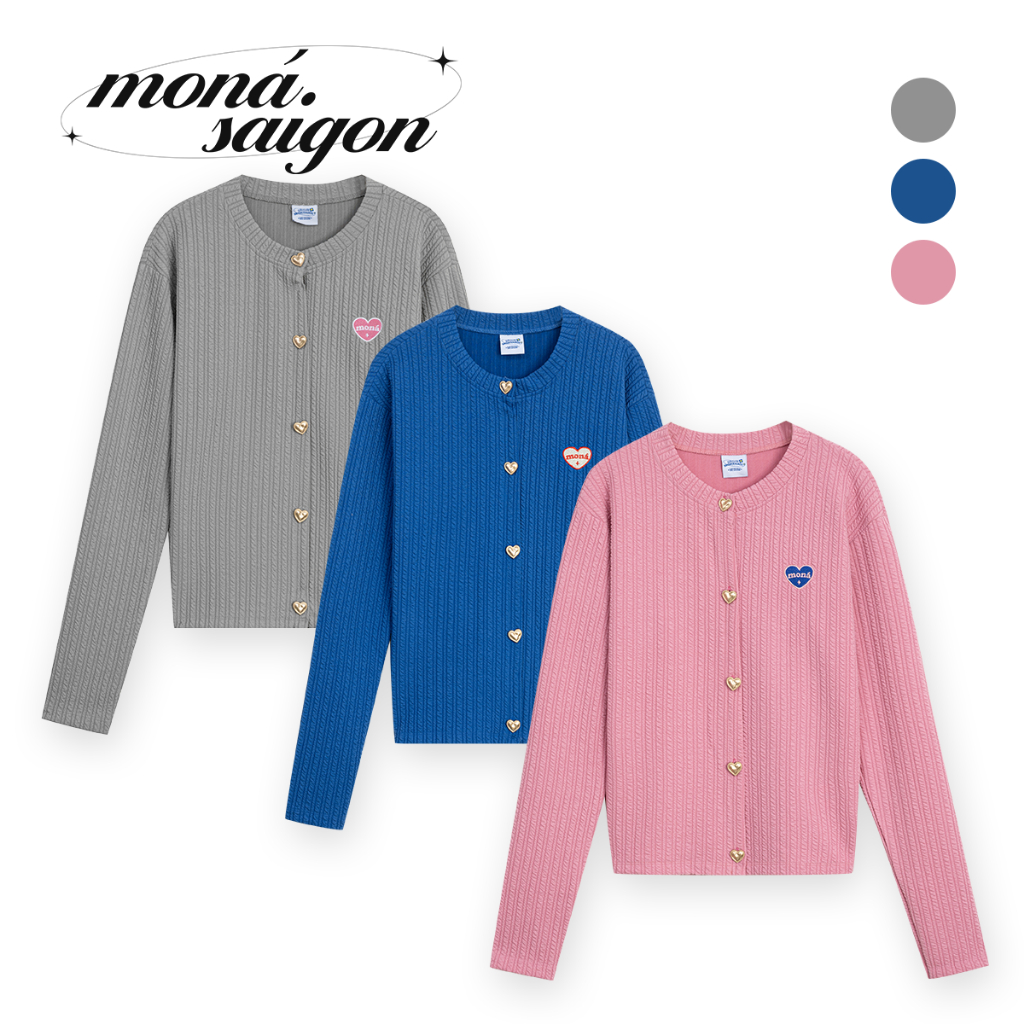 Áo khoác cardigan thun gân len MONÁ - WINDY