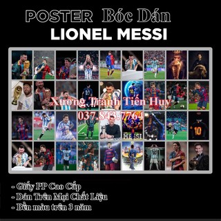 Poster cầu thủ Lionel Messi, tranh dán tường Messi cực đẹp, áp phích Bóng Đá M10 Có Sẵn Keo Dán
