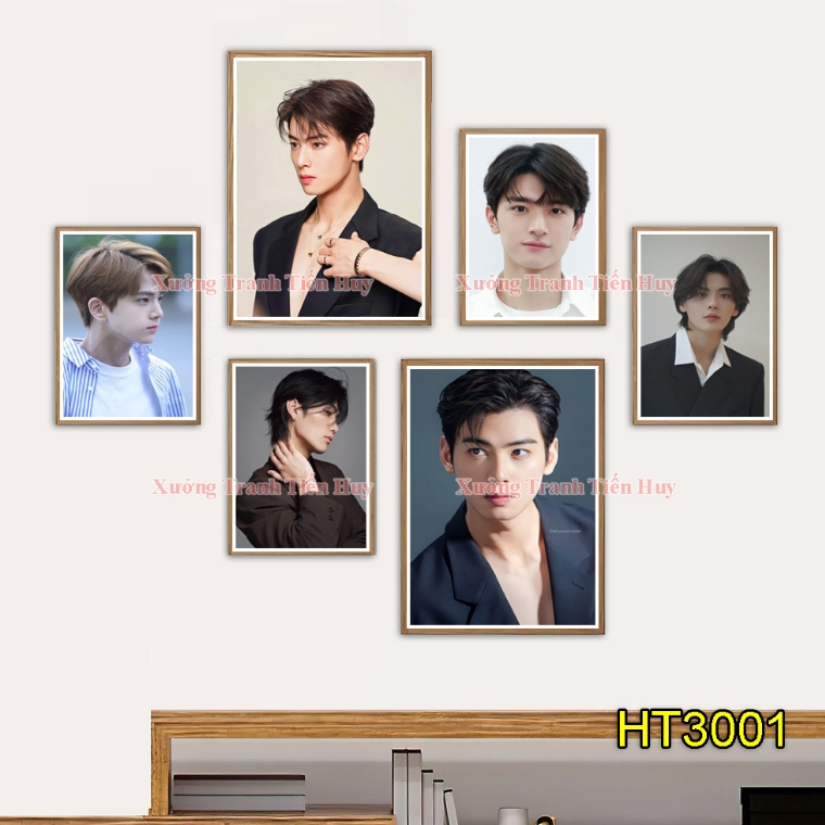 Bộ tranh trang trí quán Tóc Nam - Mẫu Tranh Decor Tiệm tóc Nam Mới Nhất - Set Tranh Dán Tường Hair Salon Tóc