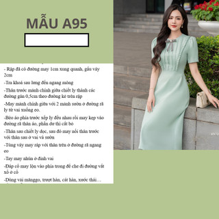 RẬP GIẤY A0 VÁY DÁNG A DÀI MÃ A95