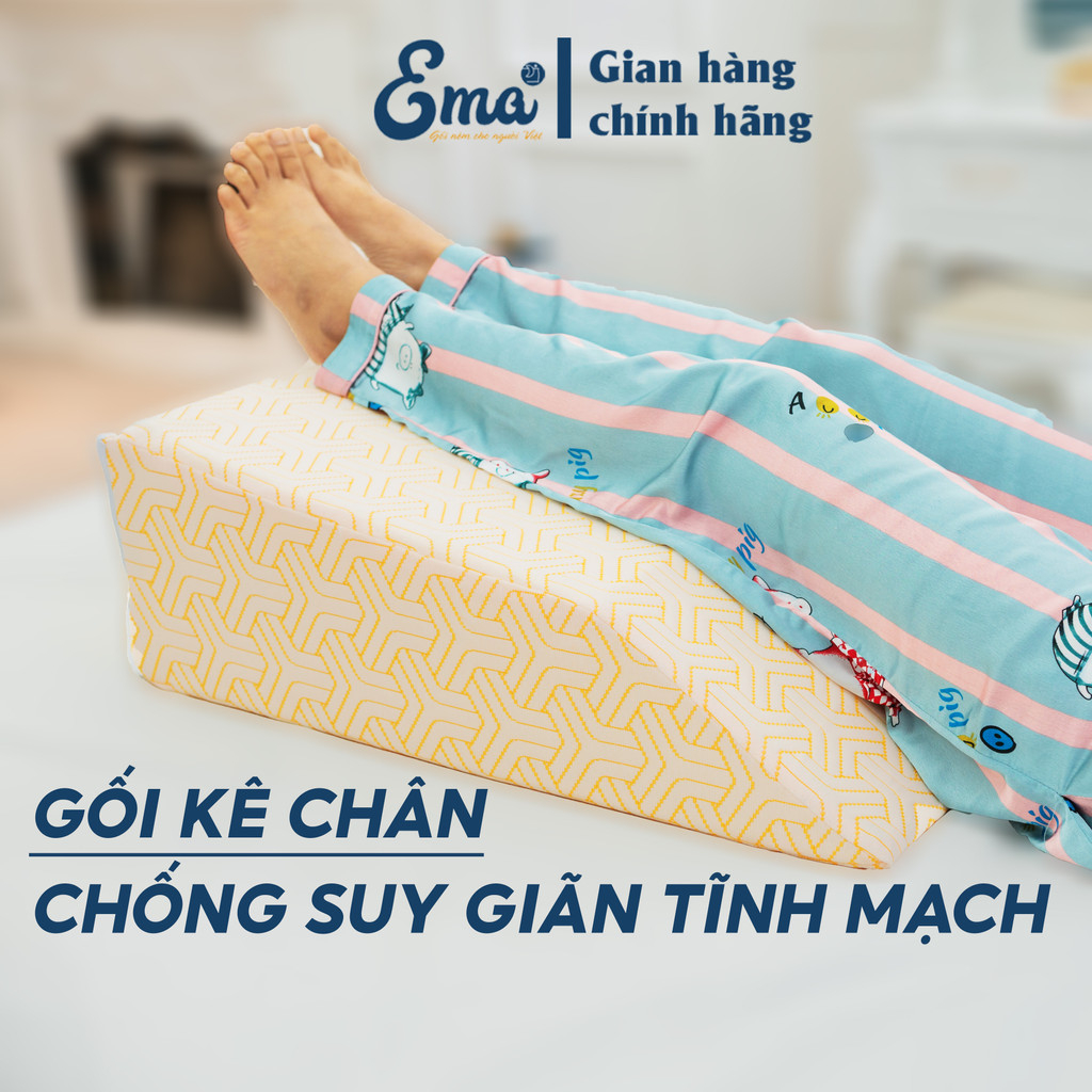 Gối kê chân Chống suy giãn tĩnh mạch Ema - Thế hệ 2 - Tăng tuần hoàn máu, chống phù nề, tăng thẩm mỹ ở chân